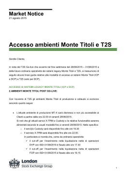 Accesso ambienti Monte Titoli e T2S