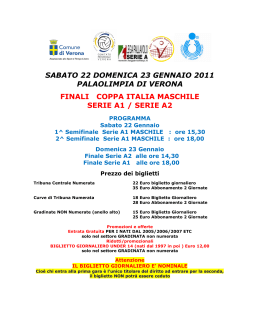 modulo biglietti - FIPAV - Comitato Regionale Veneto
