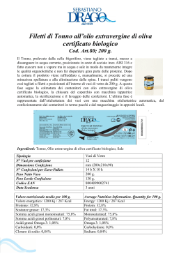 Filetti di Tonno all`olio extravergine di oliva certificato biologico