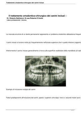 Trattamento ortodontico-chirurgico dei canini inclusi
