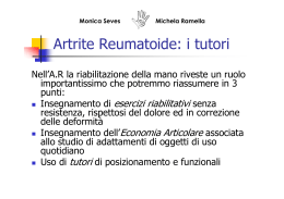 Artrite Reumatoide: i tutori