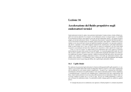 Lezione 16 Accelerazione del fluido propulsivo negli endoreattori