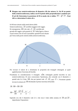 • Disegna una semicirconferenza di diametro AB