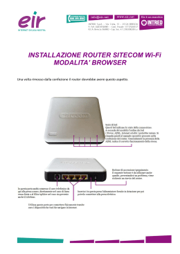 Manuale configurazione router ( Sitecom -PPPoE )