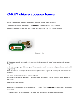 O-KEY chiave accesso banca