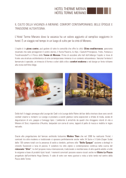 Hotel Therme Merano Official Partner MWF2015