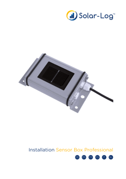Installation Sensor Box Professional