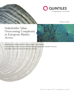 Stakeholder Value: Overcoming Complexity in European Market