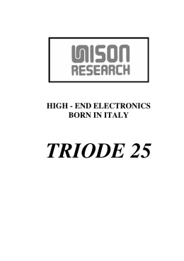 TRIODE 25 - Unison Research