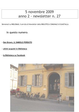 newsletter n 27 - Comune di Guastalla