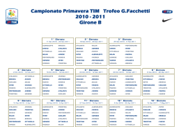 24 Aug 2010 Official Notice Calendario Girone B