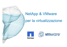NetApp & VMware per la virtualizzazione