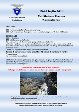19-20 luglio 2014 Val Maira – Ferrata “Camoglieres”