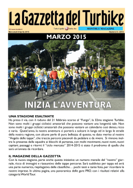 05.2015 magazine marzo - Gruppo Sportivo TURBIKE