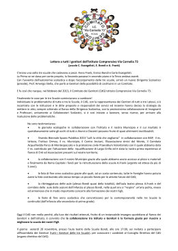 lettera ai genitori.11 nov. 15 - Istituto Comprensivo "Via Cornelia"
