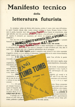 Zang Tumb Tuuum di F.T. Marinetti - L`Arengario Studio Bibliografico