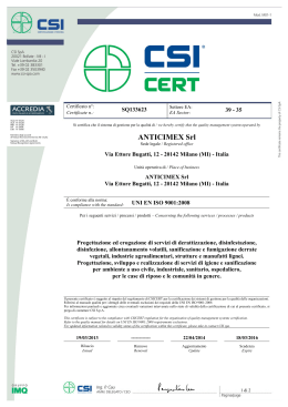 Certificato UNI EN ISO 9001:2008