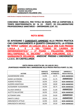 ammesso - Azienda Ospedaliera Salvini