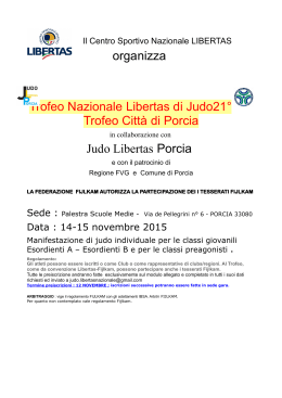 organizza Trofeo Nazionale Libertas di Judo21° Trofeo Città di