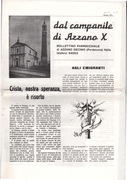 anno 1971 aprile - Parrocchia San Pietro Apostolo