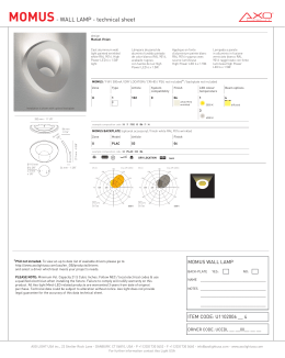 MOMUS - WALL LAMP - technical sheet
