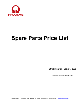 Spare Parts Price List