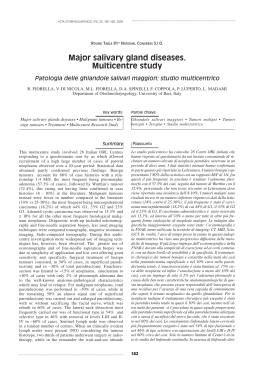 Major salivary gland diseases. Multicentre study