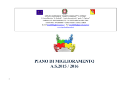 PIANO DI MIGLIORAMENTO A.S.2015 / 2016 - g. garibaldi