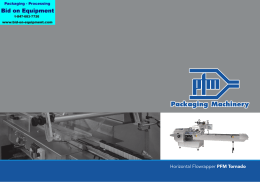 Horizontal Flowrapper PFM Tornado - A Resource for the Packaging