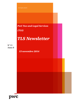 TLS Newsletter - PwC Tax and Legal Services