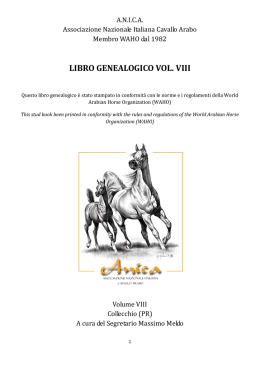 LIBRO GENEALOGICO VOL. VIII