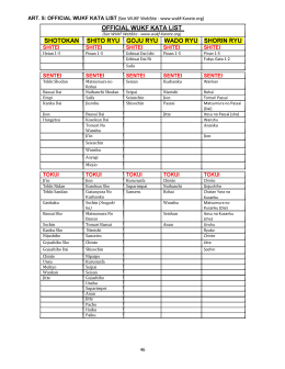 [ 2 ] WUKF Official Kata List