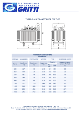 TPR transformer technical card and specifications