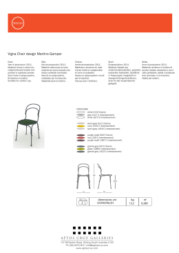 Vigna Chair design Martino Gamper