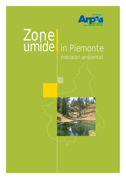 Indicatori zone umide - ARPA Piemonte