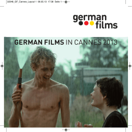 German Films IN CANNES 2013