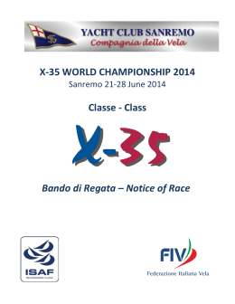 X-35 WORLD CHAMPIONSHIP 2014 Classe