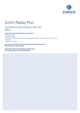 Zurich Replay Plus Contratto di assicurazione sulla