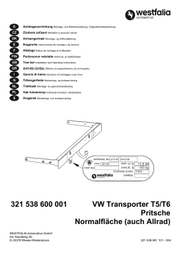 321 538 600 001 VW Transporter T5/T6 Pritsche Normalfläche