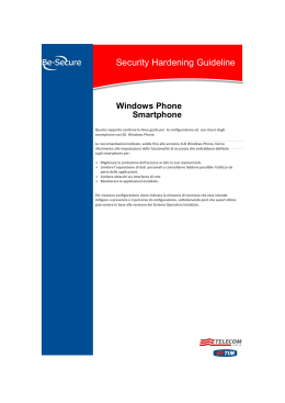 Security Hardening Guideline per Windows Phone