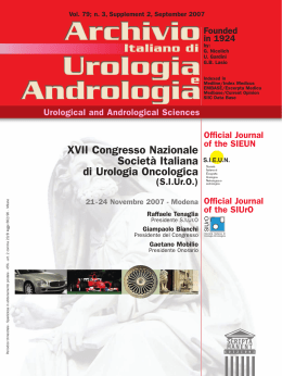 XVII Congresso Nazionale Società Italiana di Urologia