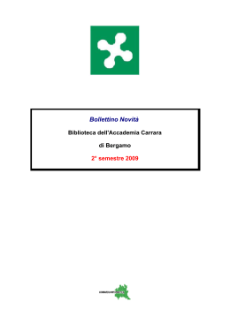 2` semestre 2009 - Regione Lombardia: Biblioteche e Archivi