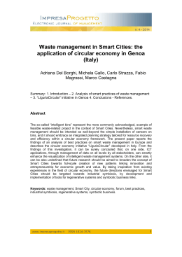 Waste management in Smart Cities: the application