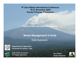 Waste Management in Sicily - 6th Zero Waste International Dialogue