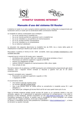 ISTANTLY SHARING INTERNET Manuale d`uso del sistema