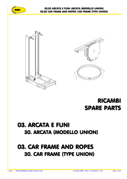 ricambi spare parts 03. arcata e funi 03. car frame and ropes