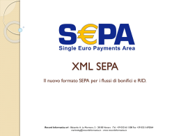Presentazione XML-SEPA - Record Informatica srl