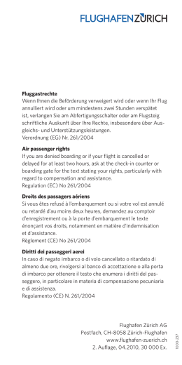 Flyer Fluggastrechte