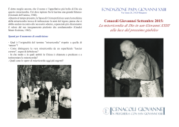 master opuscolo.indd - Fondazione Papa Giovanni XXIII