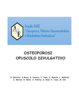 Osteoporosi: opuscolo divulgativo - Endocrinologo